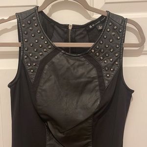 Black faux leather dress. Size S. Worn once.